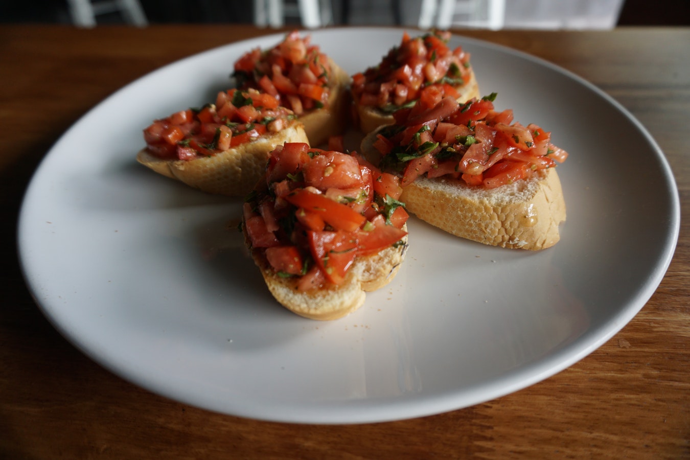 bruschetta con olio e pomodoro
